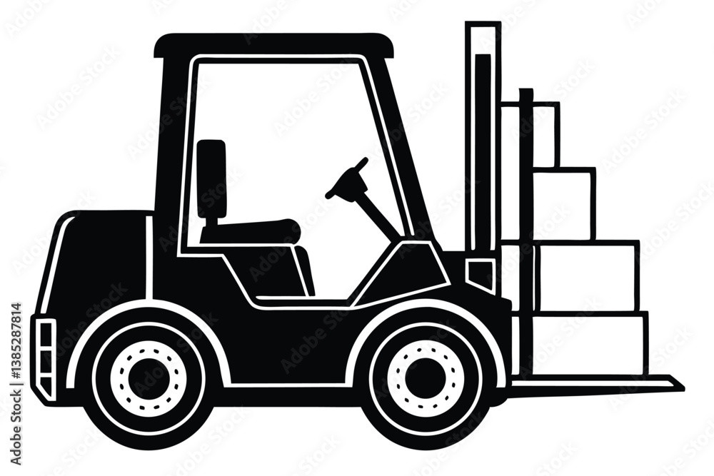 Forklift truck vector silhouette, Collection of forklift truck silhouette vector illustration, Happy Labor Day silhouette Forklift truck vector silhouette, Collection of forklift truck silhouette vector illustration, Happy Labor Day silhouette