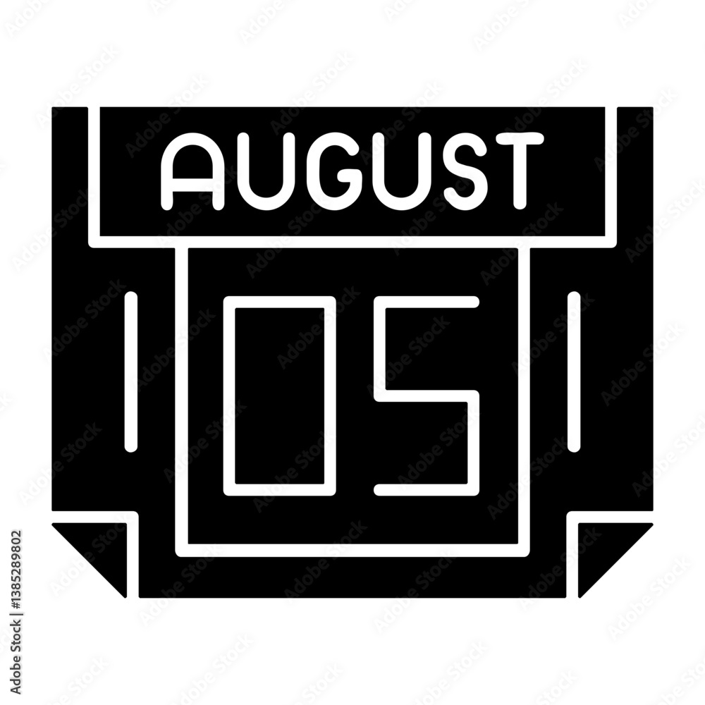 5 August Solid Style Icon 5 August Solid Style Icon