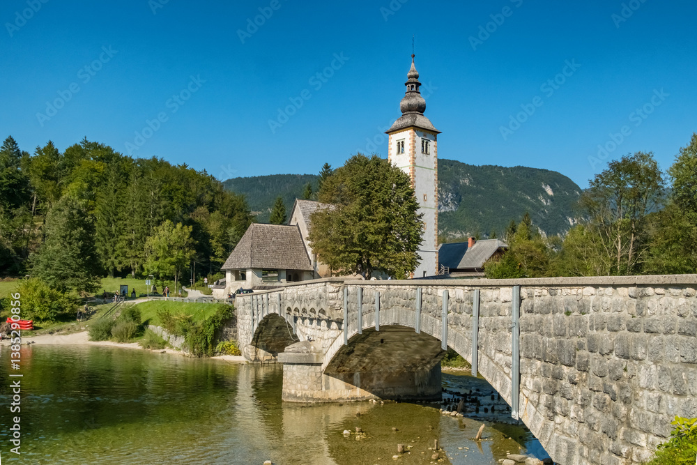 Church of St John the Baptist, Bohinj Lake,Triglav National Park, Slovenia