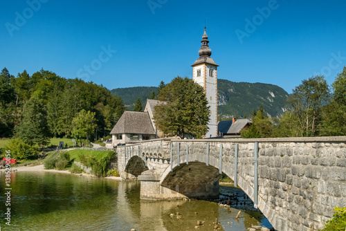 Church of St John the Baptist, Bohinj Lake,Triglav National Park, Slovenia