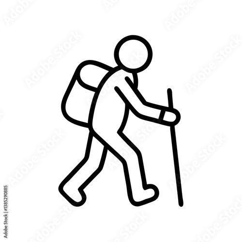 trekker flat vector