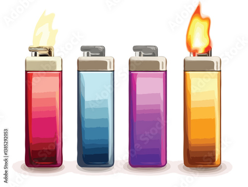 lighter vector illustration, isolated on white