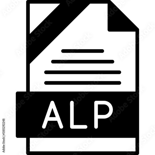 AUP File Format Solid Style Icon
