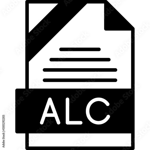 ALP File Format Solid Style Icon