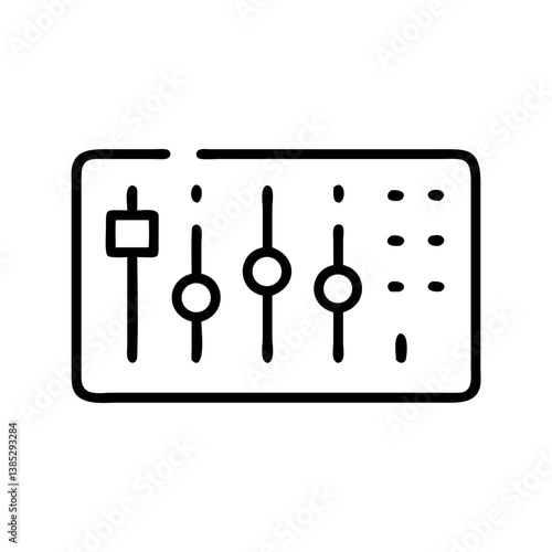 mixing-board flat vector