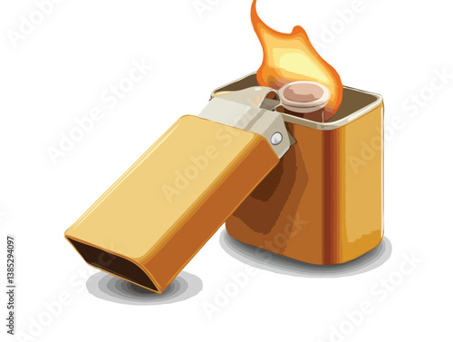 lighter vector illustration, isolated on white