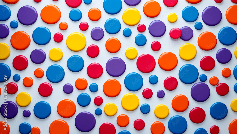 Fototapeta premium Vibrant playful circles create a fun atmosphere