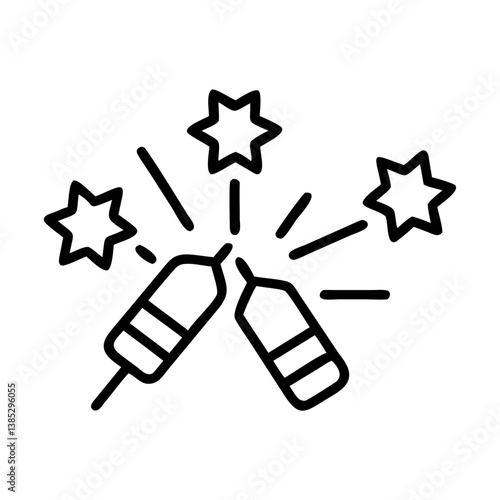 firecrackers flat vector