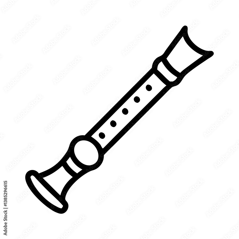 Obraz premium shehnai flat vector