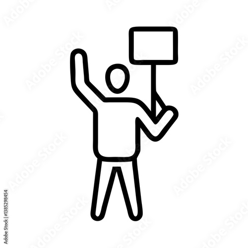 protest flat vector