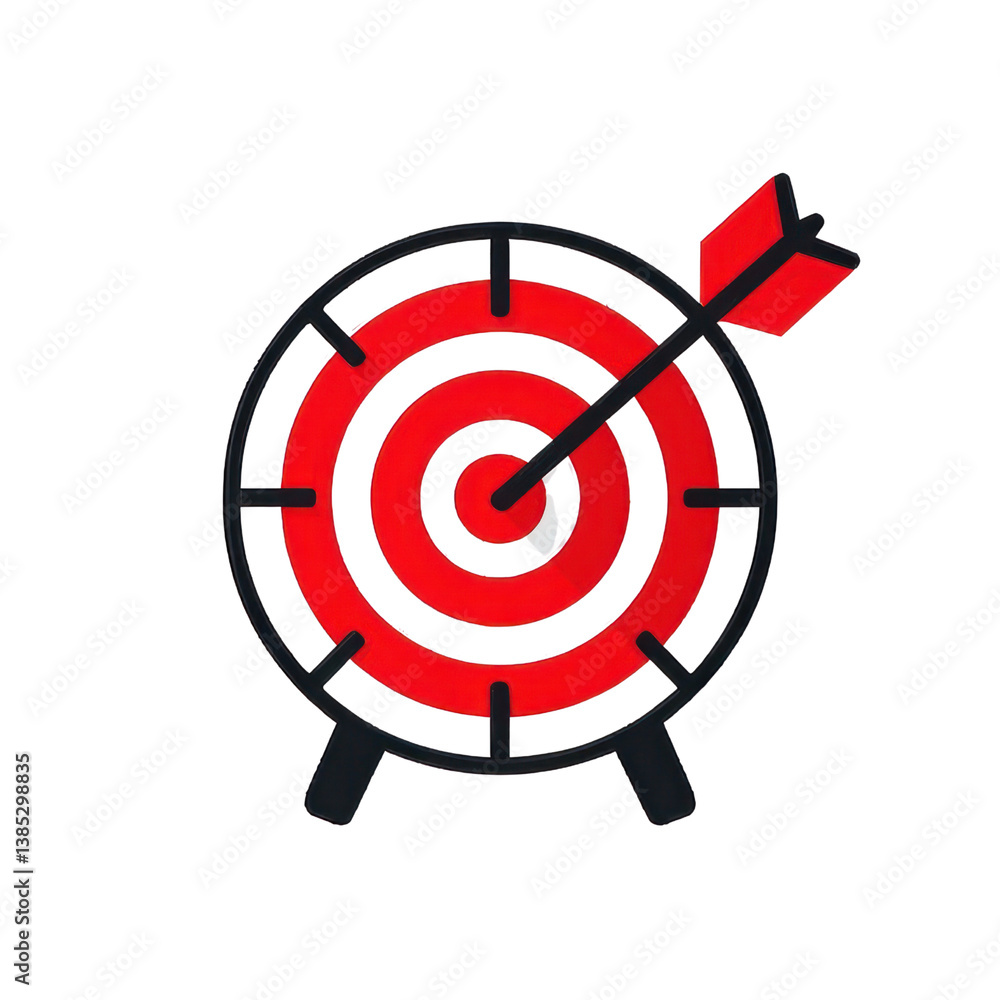 Red Arrow Aim To Business Target Goal Hit Success Center Accuracy Competition Symbol Or Strategy Dartboard And Winner Bullseye Archery Isolated On Transparent Background , Generative AI Red Arrow Aim To Business Target Goal Hit Success Center Accuracy Competition Symbol Or Strategy Dartboard And Winner Bullseye Archery Isolated On Transparent Background , Generative AI