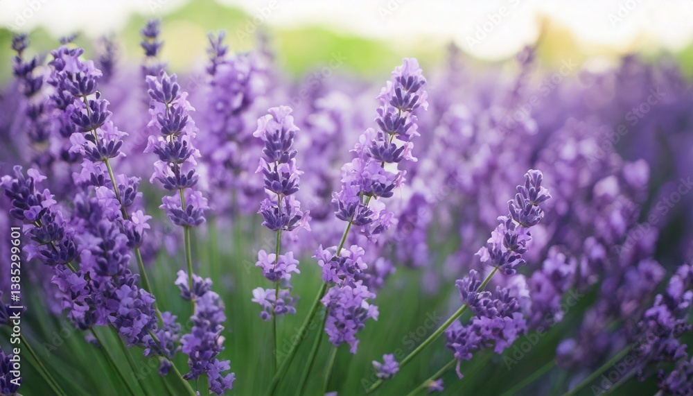 Obraz premium ラベンダーの花の風景、フォトジェニックで美しい花