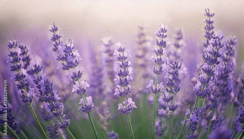 Fototapeta premium ラベンダーの花の風景、フォトジェニックで美しい花
