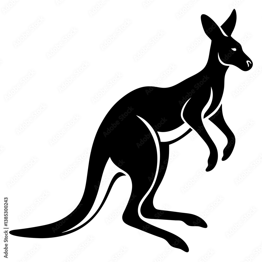 Kangaroo silhouette Kangaroo silhouette