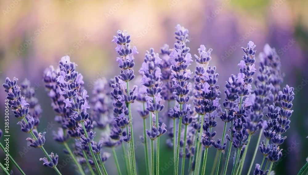 Fototapeta premium ラベンダーの花の風景、フォトジェニックで美しい花