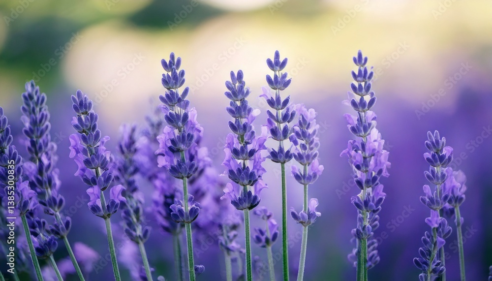 Fototapeta premium ラベンダーの花の風景、フォトジェニックで美しい花