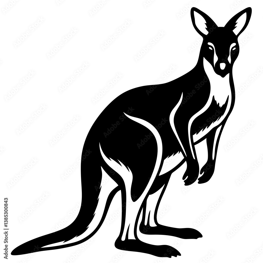 Kangaroo silhouette Kangaroo silhouette