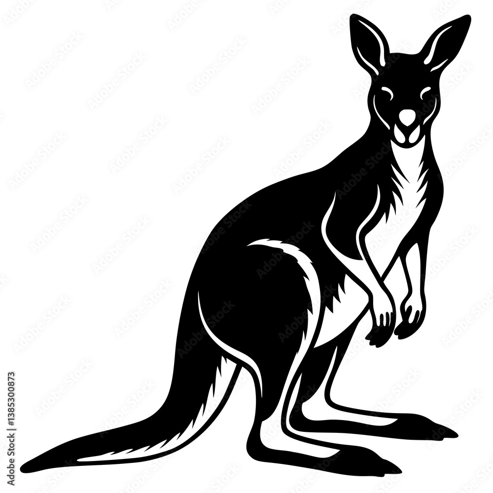 Kangaroo silhouette Kangaroo silhouette