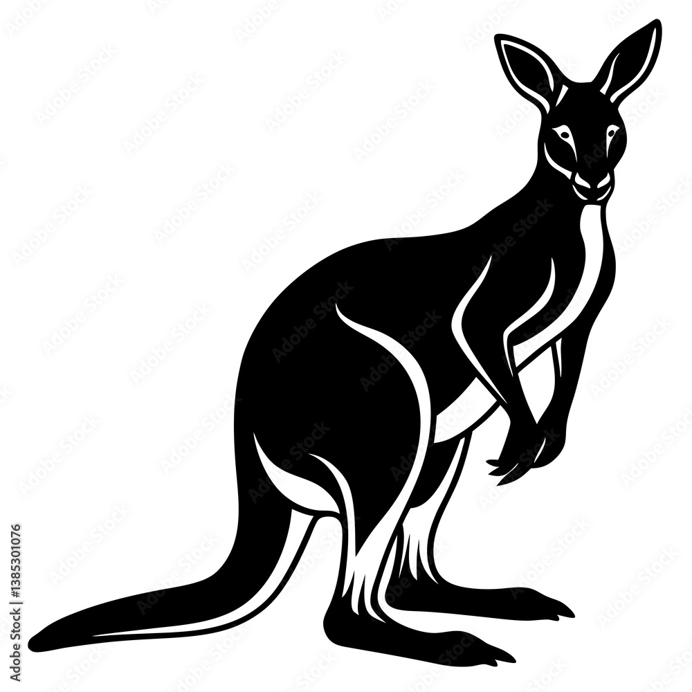 Kangaroo silhouette Kangaroo silhouette