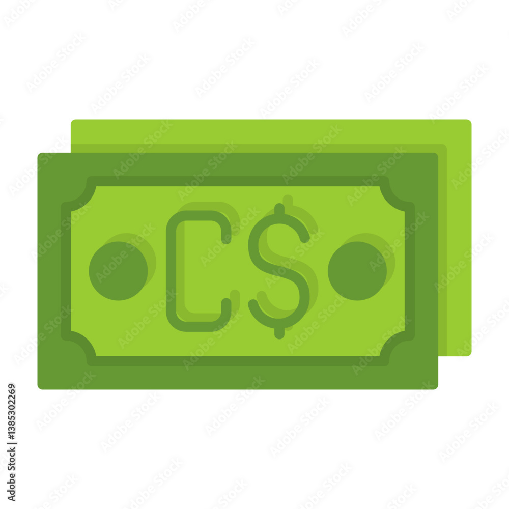 Canadian Dollar Note Icon Canadian Dollar Note Icon