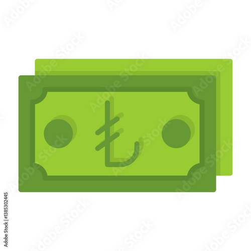 Turkish Lira Note Icon