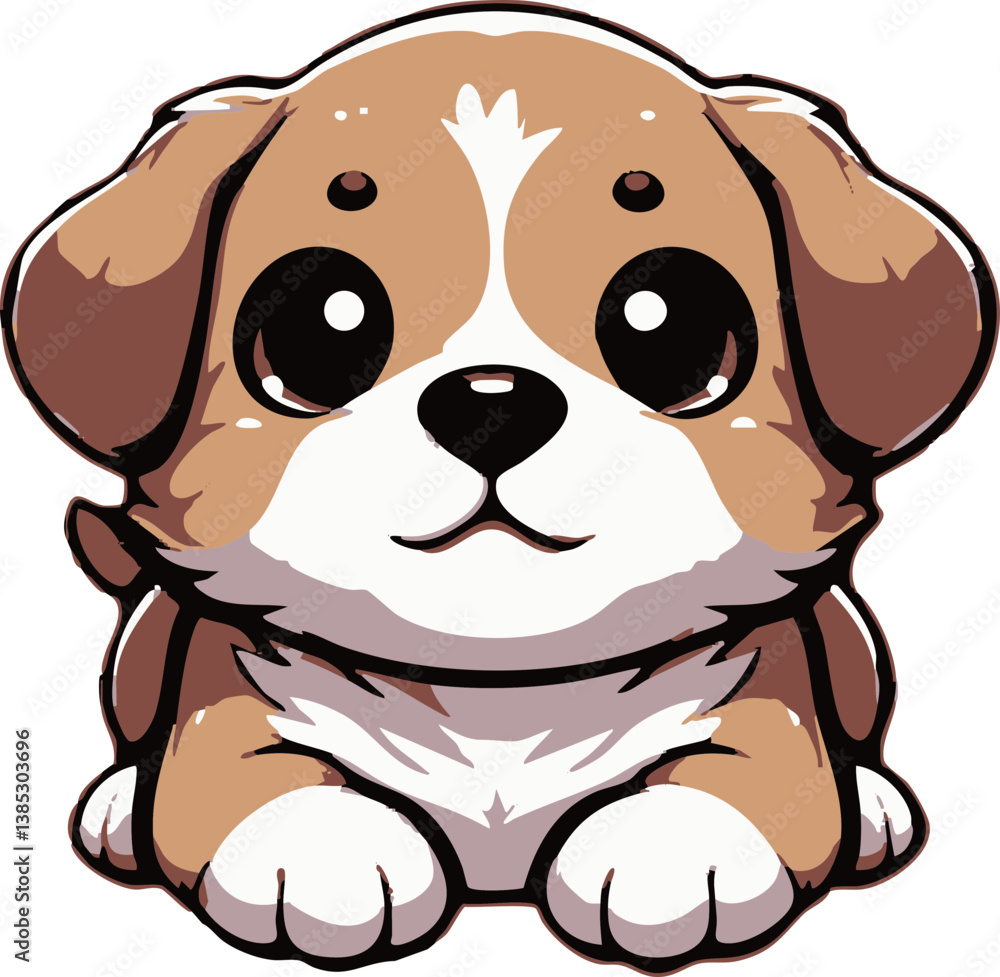 Illustration of a Cute Puppy Illustration of a Cute Puppy