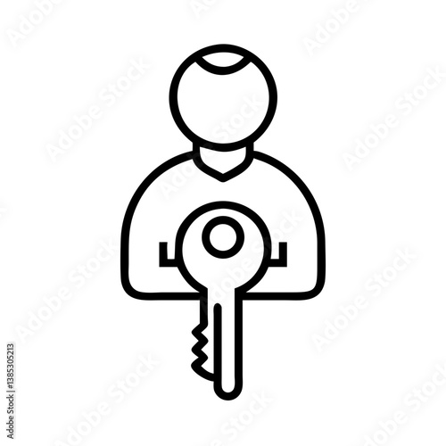 key-person flat vector