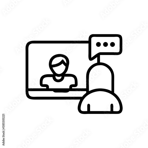 online-meeting flat vector