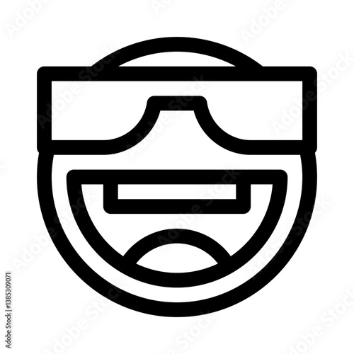 cool emoji line icon