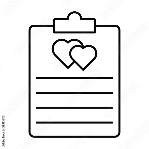 Guest List thinline icon, vector, pixel perfect, illustrator file 
