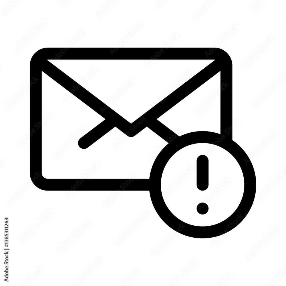 email alert line icon email alert line icon