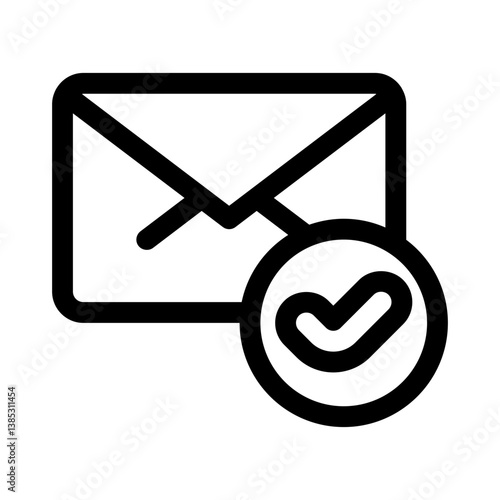 verified email line icon