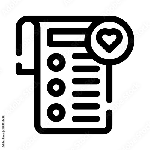 wishlist line icon