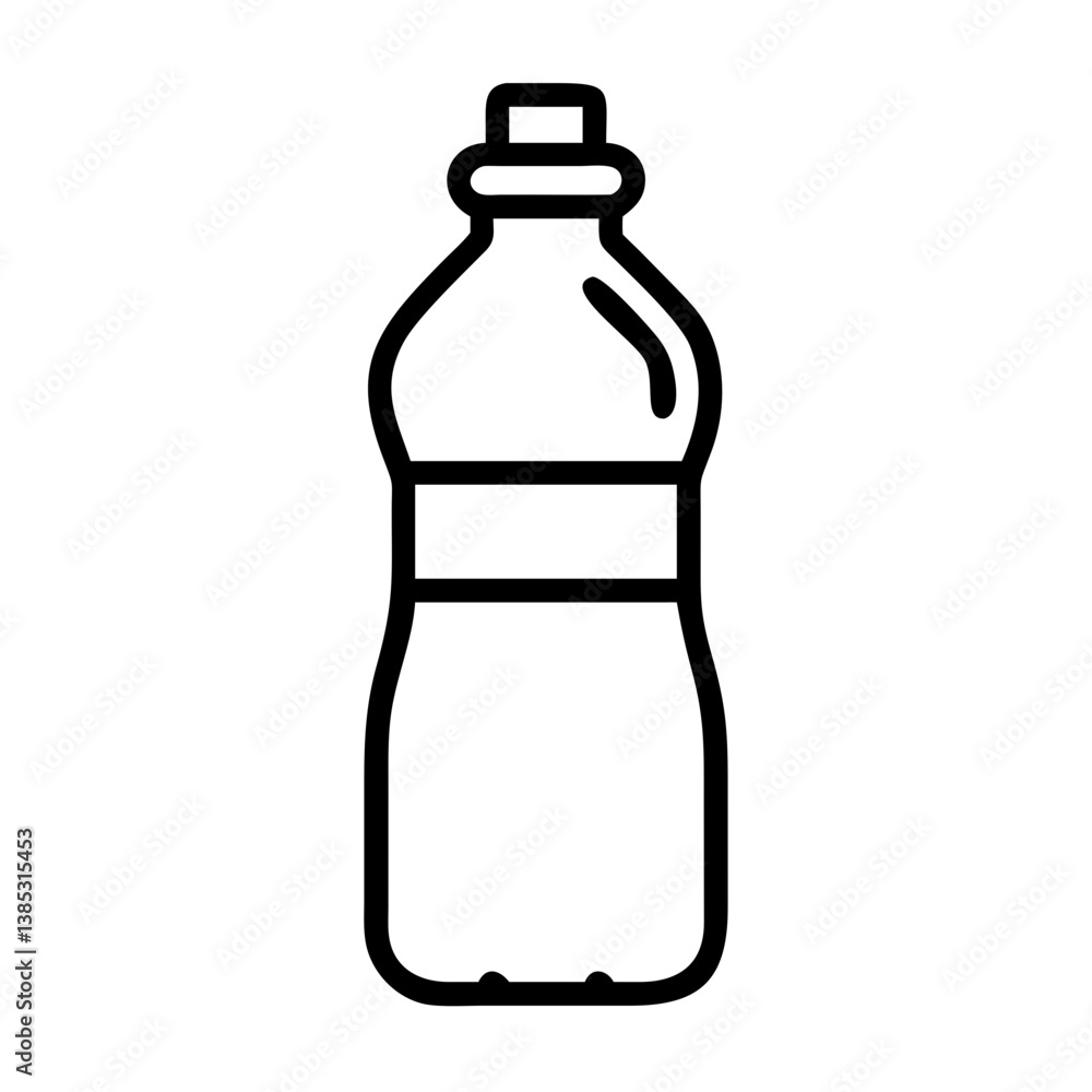 Plastic bottle on a white background, recyclable waste, eco-friendly product Plastic bottle on a white background, recyclable waste, eco-friendly product
