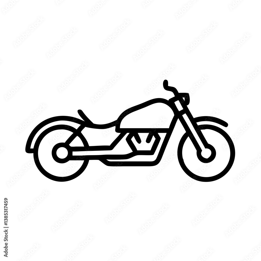 Fototapeta premium harley-davidson flat vector