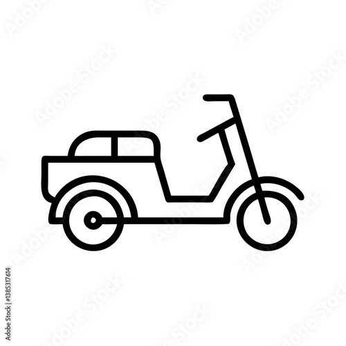 loader-motorcycle flat vector