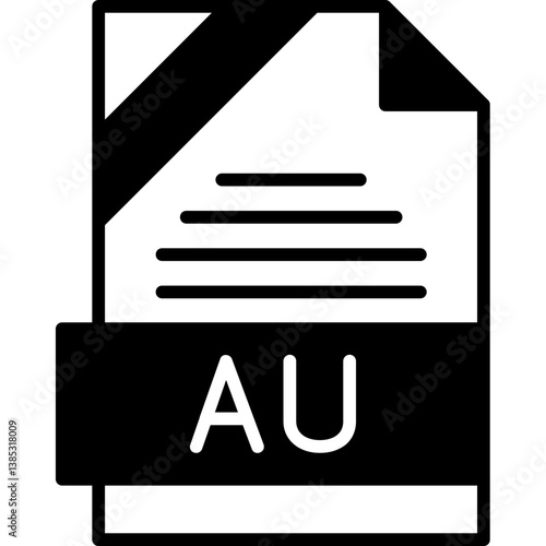 CAF File Format Solid Style Icon