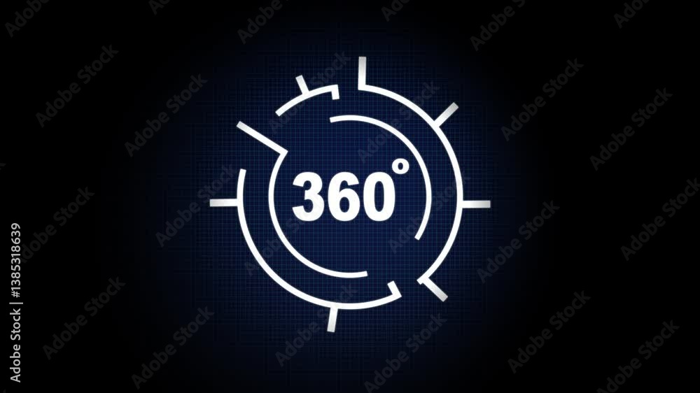 360 degree view icon animation, Icon 360° animation with optional lama matte. 360 degree view icon animation, Icon 360° animation with optional lama matte.