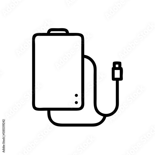 external-hard-drive flat vector