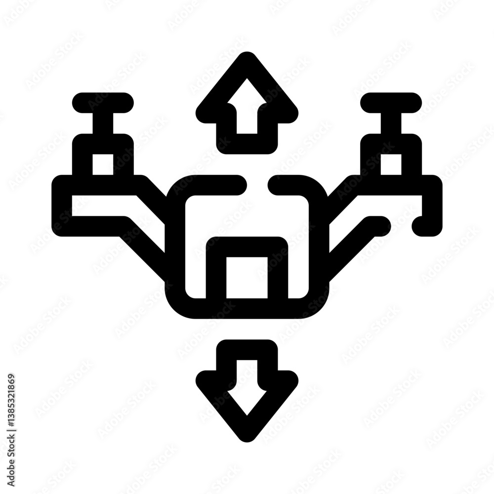 drone line icon drone line icon