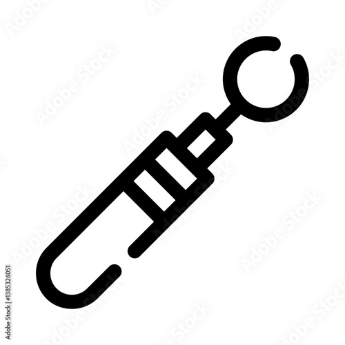 dental mirror line icon