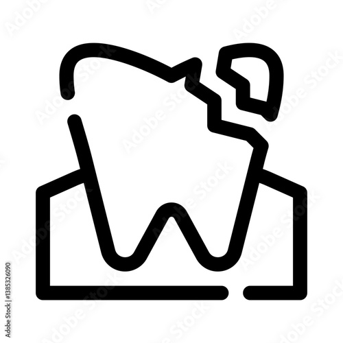tooth decay line icon
