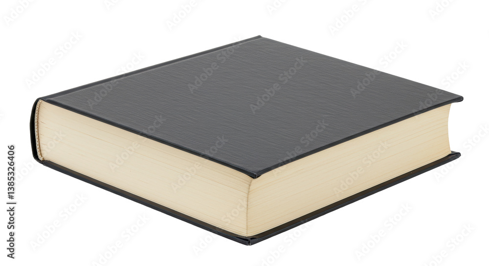 Isolated Closed Book with Black Cover Isolated Closed Book with Black Cover