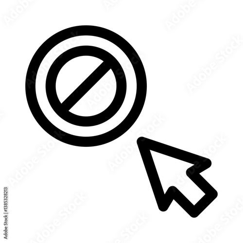 unavailable cursor line icon
