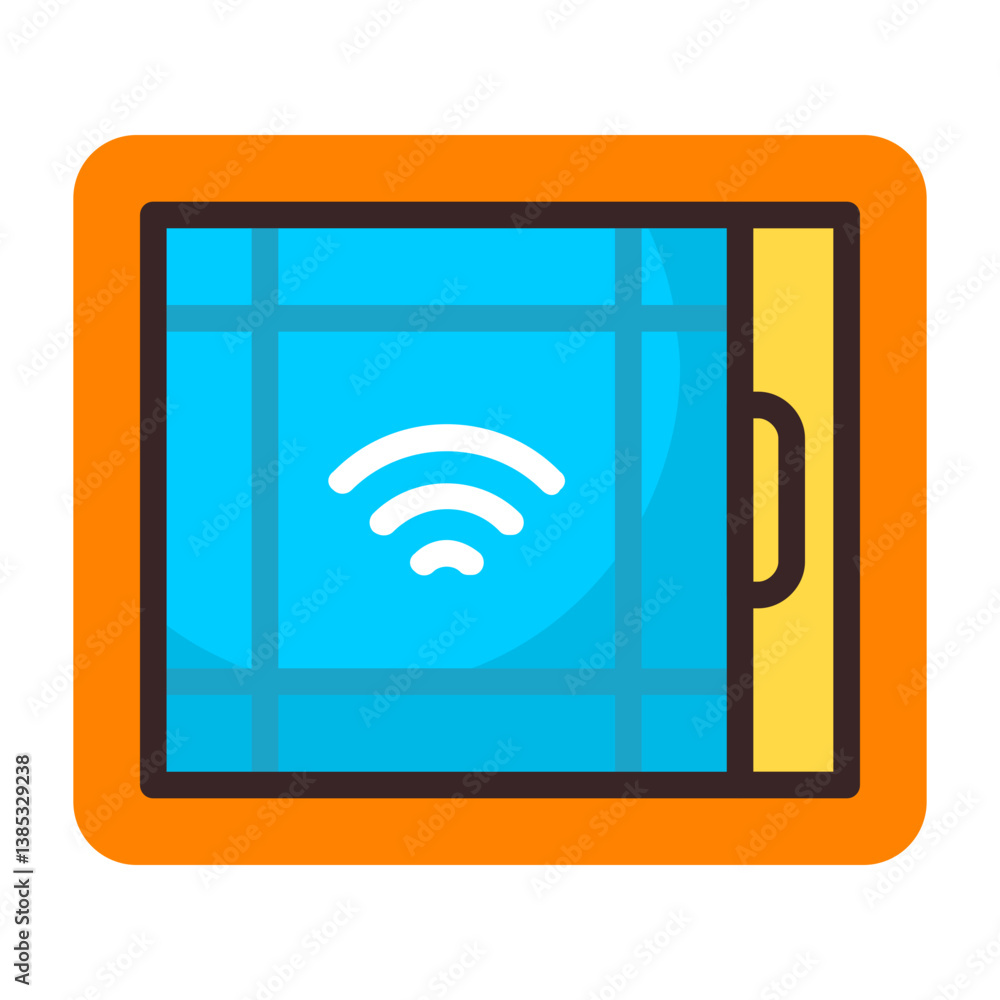 Smart Window Sensor Flat Icon Smart Window Sensor Flat Icon