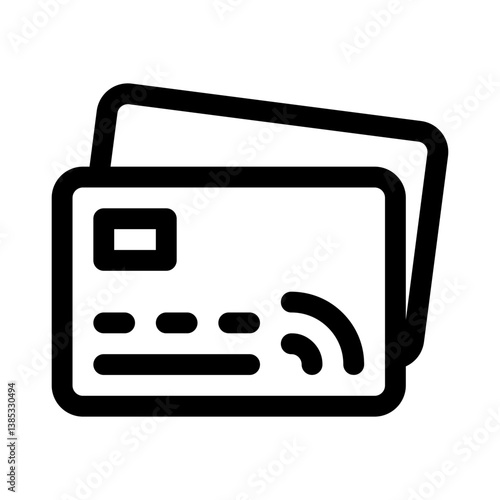 chip card line icon