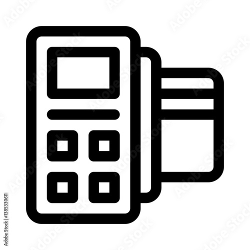 swipe card line icon