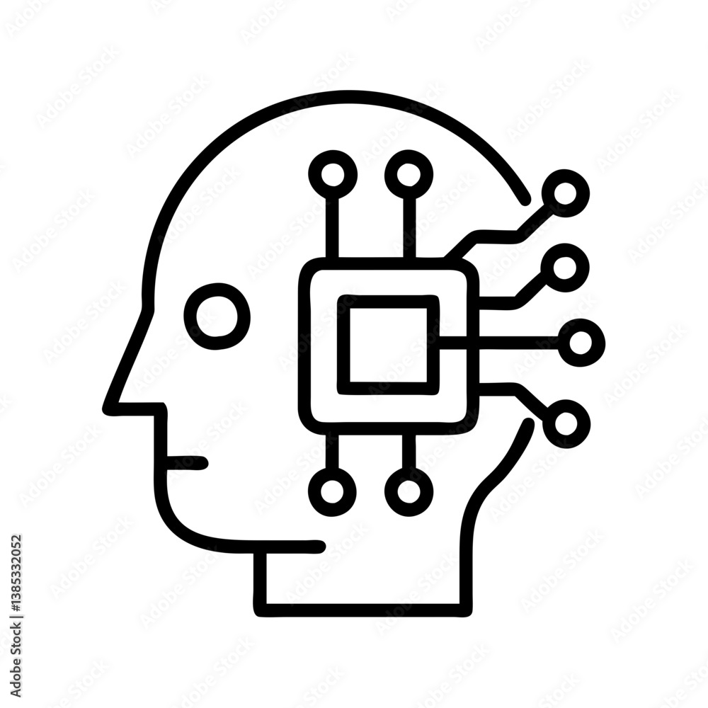 Artificial intelligence ai brain technology mind machine learning neural network concept design vector Artificial intelligence ai brain technology mind machine learning neural network concept design vector