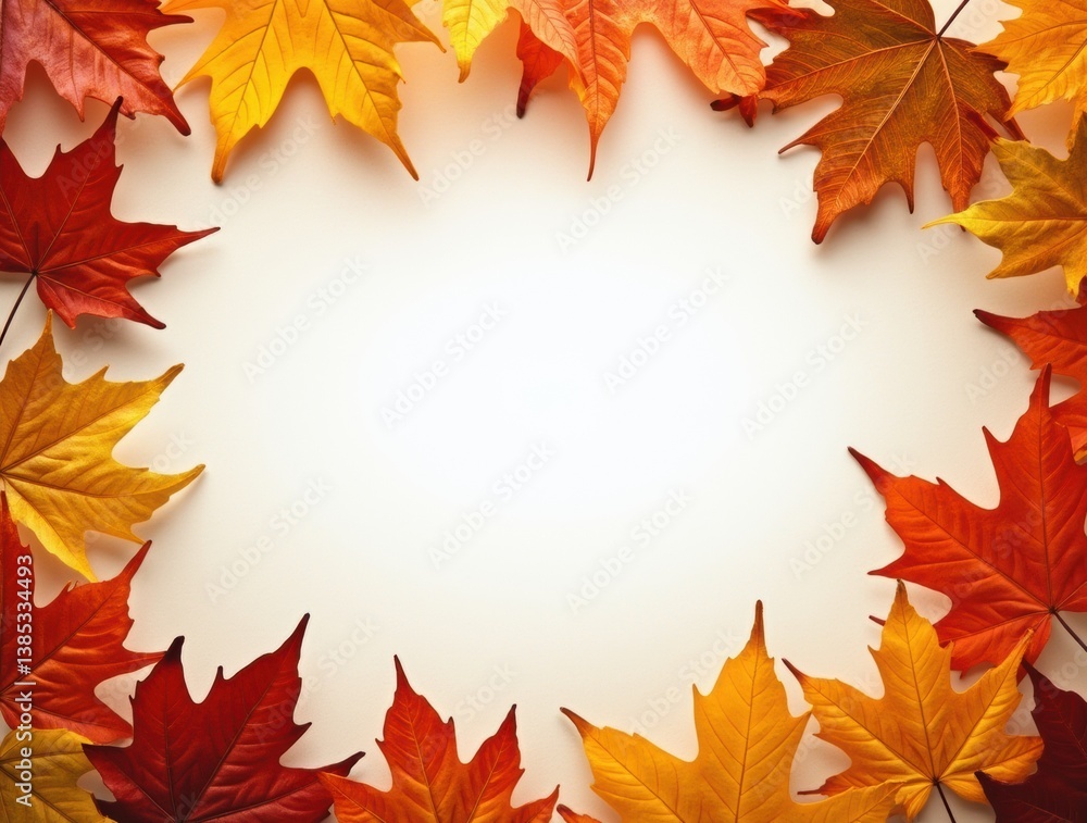 frame made of various autumn leaves frame made of various autumn leaves