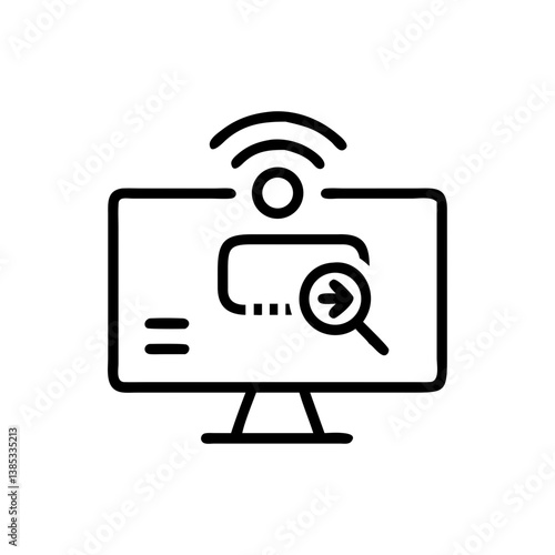 webcast flat vector